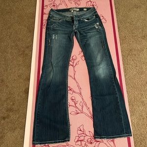 BKE distressed blue jeans